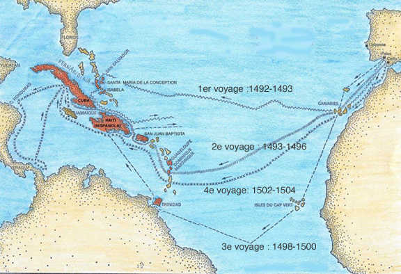 Les 4 voyages de Colomb